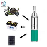 Pompe solaire submersible 220W pour puits profond, DC 12V, tube 3 pouces PE+PP, pompes à vis haute pression 20M, pour fontaines et bassins, OEM