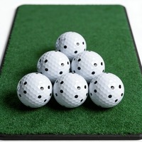 Balle de golf d'entraînement à 2 couches, balle de golf imprimée sur 1/4/5/6 côtés pour simulateur de golf en salle
