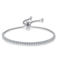 Bracelet Chaîne Tennis en Argent Sterling 925 avec Moissanite 2mm 3mm 4mm, Certifié GRA, Testeur de Qualité, Style Hip Hop