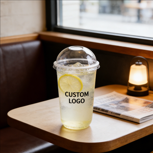 Gobelet à thé au lait Boba en plastique à paroi simple personnalisé de 15 oz, 90 mm, transparent, pour les boutiques de thé au lait - Product Image 2