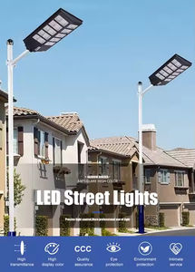 IP65 Intelligent LED Solaire Réverbère 6000K Économie D'énergie 60W 90W 120W 150W Capteur Télécommande En Aluminium Moulé Sous Pression 3 Ans - Product Image 4