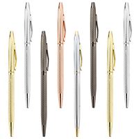 Stylo à bille slim de luxe, 1 pièce, Laser, personnalisé, couleur or rose, fournitures d'hôtel fines, stylo de Promotion