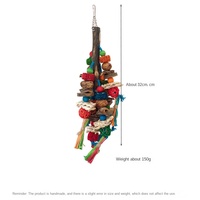 Jouet de décompression Xuan Feng Peony Bird, jouet pour perroquet en matériaux naturels écologiques, combinaison de cordes colorées, fournitures pour oiseaux à mordre