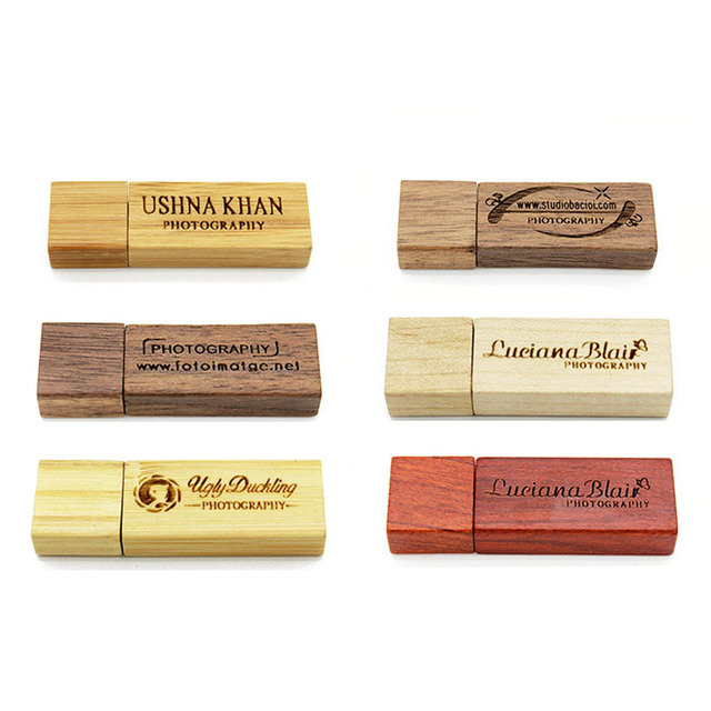 Wholesale Luxury Wooden USB 3.0 Flash Drives Card Blank Wood USB Custom Logo Promotional Gifts Souvenirs