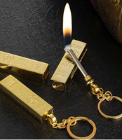 Briquet vintage au kérosène en forme de barre d'or, porte-clés portable