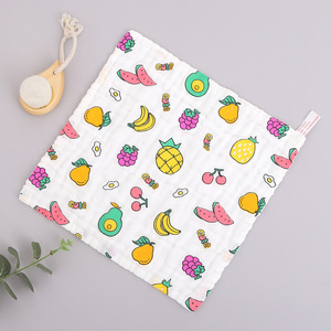 Chiffon en mousseline Serviette en coton à six couches Petite serviette en coton pour enfants Mouchoir en gaze imprimé - Product Image 2