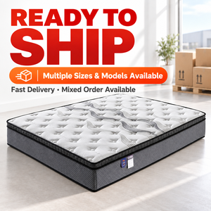 Matelas Hybride à Ressorts Ensachés et Mousse à Mémoire de Forme, Taille Queen et King, en Stock Prêt à l'Expédition - Matelas Compressé - Product Image 1