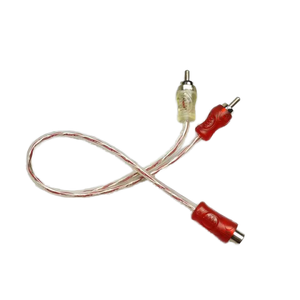 2 Male to 1 Female RCA PVC Car <b>Amplifier</b> Audio Cable Y-Splitter, suitable for car and home theater <b>speakers</b>, nickel-plated bare - Product Image 1