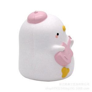 Cute Duck Shape Silicone <b>Squishy</b> Toy With Guitar Soft Stress Relief Promotional Gift - Product Image 2