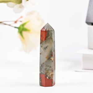 Vente en gros de tour de cristal poli en pierre de sang de dragon africaine naturelle pour la guérison, les cadeaux et la décoration Feng Shui - Product Image 5