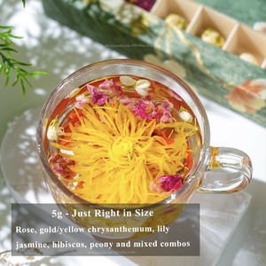 Bolas de Flores Orgánicas <span class=keywords><strong>en</strong></span> Caja de 18 Unidades, Hibisco, Jazmín, Lirio, Rosa, Peonía, Crisantemo, Osmanthus, Hechas a Mano, 5g, Regalo, Se Acepta OEM - Product Image 2