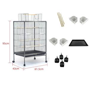 2023 Custom elettrolitico filo pieghevole piccione pappagallo uccelli gabbia di allevamento nuova grande semplice gabbia portatile per uccelli canarino - Product Image 5