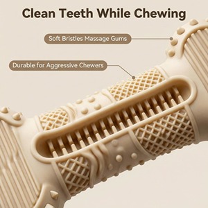 Jouets pour chiens multicolores personnalisés pour les chiens agressifs, design amusant, forme d'os en caoutchouc, petit jouet pour chien indestructible - Product Image 4