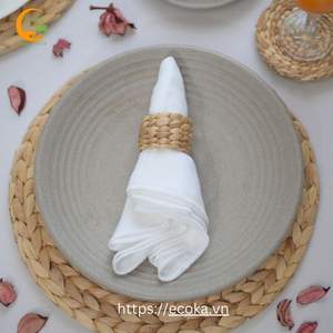 Panier de jardinière en paille jacinthe tissé écologique bohème Pot de plante organisateur de bureau pour la maison jardin - Product Image 3