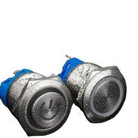 12/16/19/22MM bouton poussoir en métal interrupteur à réinitialisation automatique verrouillage rond LED bouton de démarrage lumineux