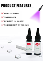 Kit de colle d'extensions de cheveux UV de haute qualité avec lumière UV pour extension de cheveux humains perruque