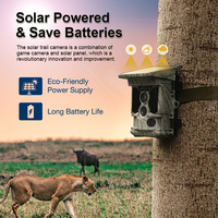Caméra de piste WiFi extérieure à énergie solaire 4K 30MP caméra de jeu WiFi Vision nocturne activée par le mouvement caméra de chasse étanche