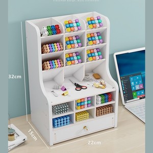 Desktop Pen Holder Storage Rack 28x15x30cm Multi Layer Organizer For Stationery Office Desk <b>Drawer</b> Style - Product Image 3