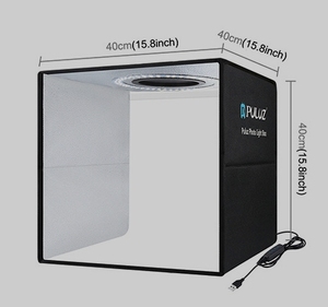 40cm putuz PU5041B <span class=keywords><strong>Studio</strong></span> fotografico pieghevole portatile 60W 5500K LED luce bianca illuminazione foto <span class=keywords><strong>Studio</strong></span> tenda da tiro - Product Image 6