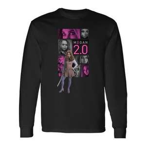 Camiseta de Manga Larga M3gan 2.0 Killer Collage, Unisex para Adultos, Cuello Redondo, Impresión Digital, Promocional - Product Image 1