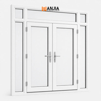 Fournisseur WANJIA, portes en PVC à rupture de pont thermique, portes d'entrée, portes françaises, portes battantes modernes en PVC sur mesure