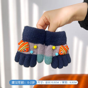 Guantes de Invierno para Bebé, Tejidos, con Diseño de Dibujos Animados, de Cinco Dedos, Cálidos y Encantadores para Exteriores, <span class=keywords><strong>Manoplas</strong></span> para Niños - Product Image 5