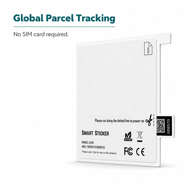 Bluetooth Tracking Tag A691 Ultra-Thin Paper Smart Locator No SIM Long Battery Life for Asset Logistics Luggage iOS Android
