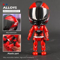 Figurine de motard de simulation en alliage transformable avec casque, modèle de poupée, ornement de bureau, modèle de moto à l'échelle 1:5