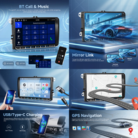 PODOFO 9 inç 4+64GB 2 DIN Araç Teybi Kablosuz Carplay ve Auto BT WiFi FM GPS WIFI özellikli VW POLO/GOLF/PASSAT/BORA Skoda/Seat OEM için
