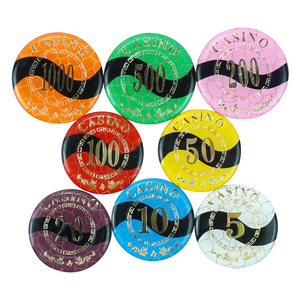 Jetons de poker en acrylique de casino anti-faux UV 40 45 <span class=keywords><strong>50</strong></span> 55mm jetons ronds Rfid avec logo personnalisé valeur pour tournoi de poker - Product Image 4