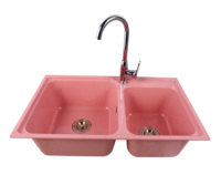 Arc Rectangulaire En Fiber De Verre Double Bol Cuisine Comptoir Installation Légumes Lavabo Fregaderos De Cocina Robinet De Cuisine