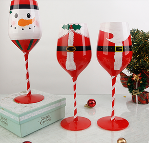 Migliori venditori dipinti a mano natale calice colorato personalizzato bicchieri di vino retrò natale decorativo bicchiere di vino rosso - Product Image 2
