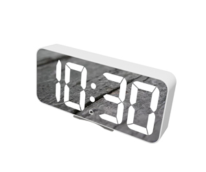 นาฬิกาแขวนผนังแบบมีกระจก แสดงเวลา อุณหภูมิ พร้อมฟังก์ชั่นเลื่อนปลุก ปฏิทิน ไฟ LED นาฬิกาดิจิตอลแบบตั้งโต๊ะ - Product Image 2