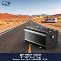 Chauffe-eau électrique 20L pour camping-car, chauffe-eau pour camping-car, double alimentation DC/AC, température constante pour les voyages en camping-car, fabricant OEM