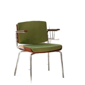 Silla de Salón de Estilo Nórdico, Tapizada en Terciopelo Verde, con Marco de Metal y Reposabrazos, Silla Moderna para Oficina en Casa - Product Image 5