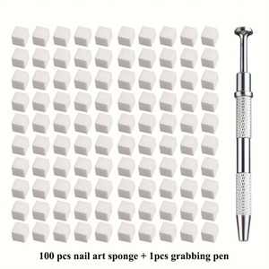 Herramienta de Esponja Adhesiva para Decoración de Uñas, Mini Bloque de Tofu de 1 cm, Esponja Cuadrada Pequeña para Difuminar Degradados, Clip de Sujeción - Product Image 4