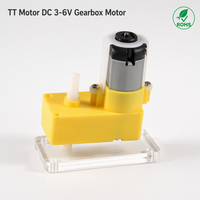 Moteur à engrenages TT DC 3-6V, rapport 1:48, 200 tr/min, double arbre en plastique, type L, jaune, pour kit de voiture robot intelligent DIY