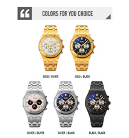 Montre-bracelet à quartz OEM en gros pour hommes, design élégant et tendance, bracelet en acier inoxydable 18 mm, trois aiguilles, verre en alliage 42 mm, style professionnel