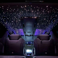 Kit d'éclairage de plafond professionnel RGBW à fibres optiques effet ciel étoilé avec moteur LED 16W et télécommande via application pour éclairage intérieur de voiture et de maison