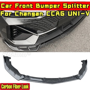 For UNI-V Body Kit Front Bumper Lip Carbon Fiber Look Sport Style Front Bumper <b>Diffuser</b> for Changan CCAG UNI-V <b>Car</b> Accessories - Product Image 1