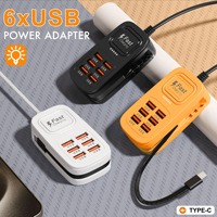 OEM Multi-Port-Ladestation 6 USB Schnellladegerät Mit Typ-C PD-Adapter und Verlängerungskabel