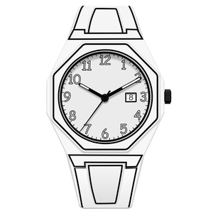 High Quality Fashion Creative Sketch Quartz <b>Watch</b> Polycarbonate <b>Case</b> Men's Quartz Date <b>Watch</b> Hot Selling Anime Style - Product Image 6