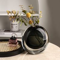 Table à manger hydroponique de luxe moderne modèle créatif ensemble de vases en verre pour décor de salon arrangement floral de luxe léger