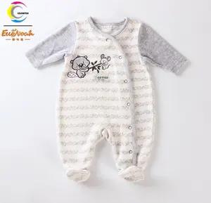 Бархатный детский комбинезон, пижама с длинным рукавом, одежда CVC, Одежда для младенцев во французском стиле, горячая распродажа