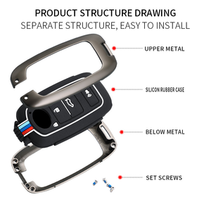 スマートキーフォブカバートヨタレイズDAIHATSUロッキー亜鉛合金保護ケースキーチェーンアンチロスデザイン車リモコン - Product Image 4