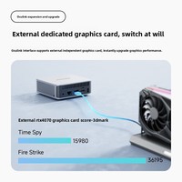 Minisforum X1-255 Octa Core AMD Ryzen High-Performance Mini PC AI Desktop with Radeon 780M and Win11 for Gaming Office Work