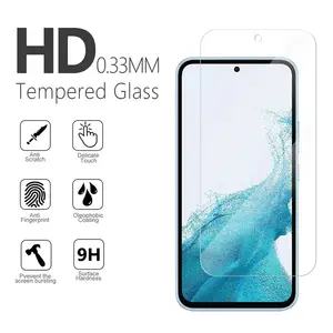 Vetro trasparente senza bolle per Samsung Galaxy A54 A53 9H vetro temperato HD pellicola di protezione dello schermo per Samsung F14 A34 A73 A14 M14