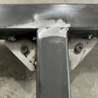 Cadre en tube carré en acier au carbone soudé, planéité ±1 mm, avec joint de pénétration totale pour rack industriel