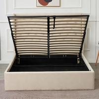 Ensembles de chambre à coucher d'usine base de lit Queen beige tiroirs tête de lit tufté cadre de plate-forme lit Double matelas meubles de maison