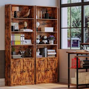 Librería de madera de 70 pulgadas personalizada OEM, 6 estantes, almacenamiento de exhibición sin puerta para el hogar, oficina, sala de estar, dormitorio moderno - Product Image 5
